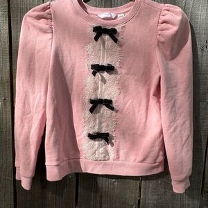 American Girl Janie & Jack wrapped in bows pink sweater 12